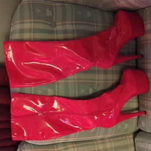 Ellie red stiletto boots